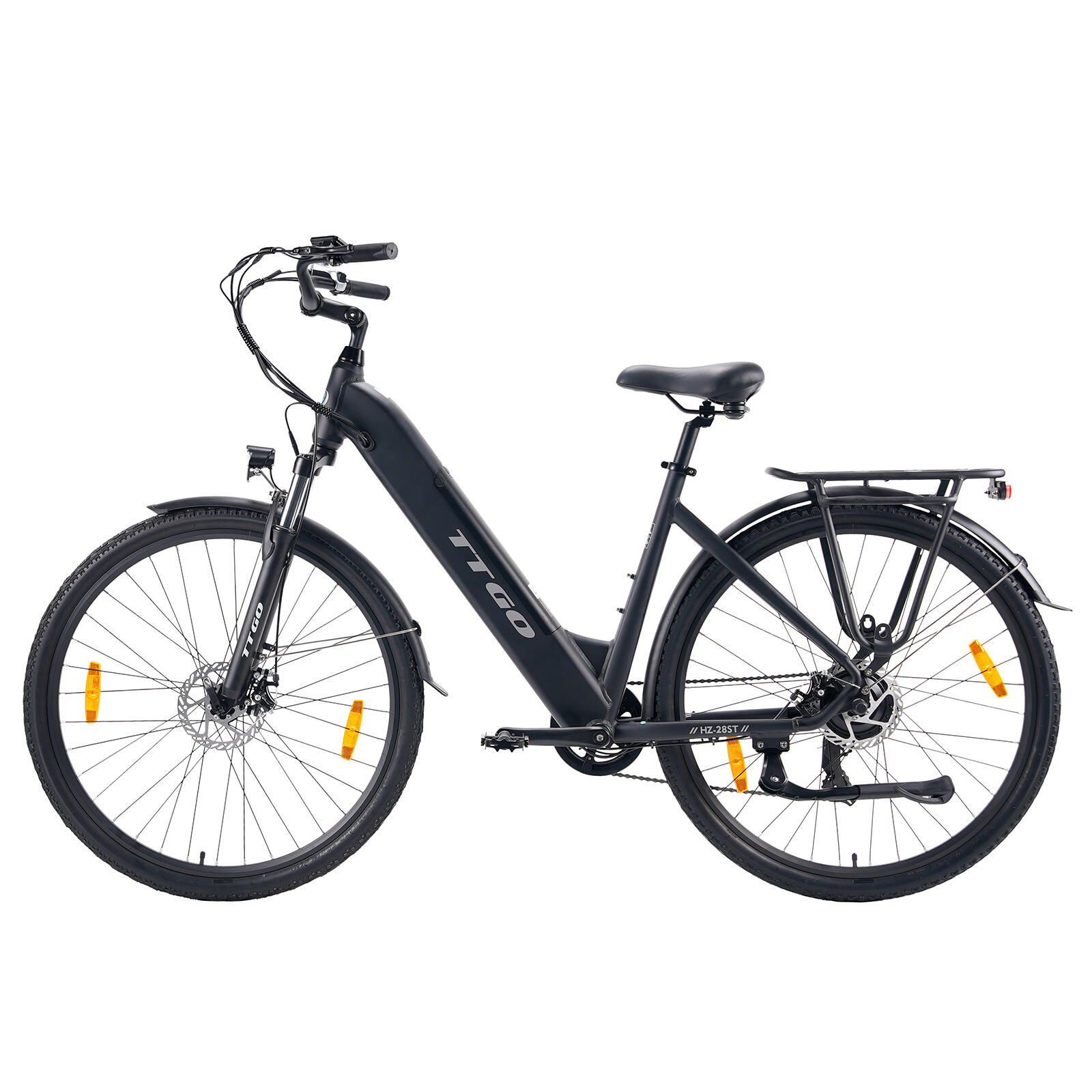 E-Bike entrada baja 28" 120km bicicleta eléctrica unisex negro 2/7