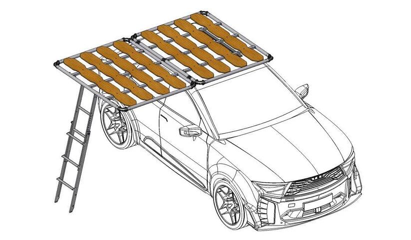 CampUp Karma – Rack da Tetto e Base per Tenda  - Made in Italy - Original 3/4