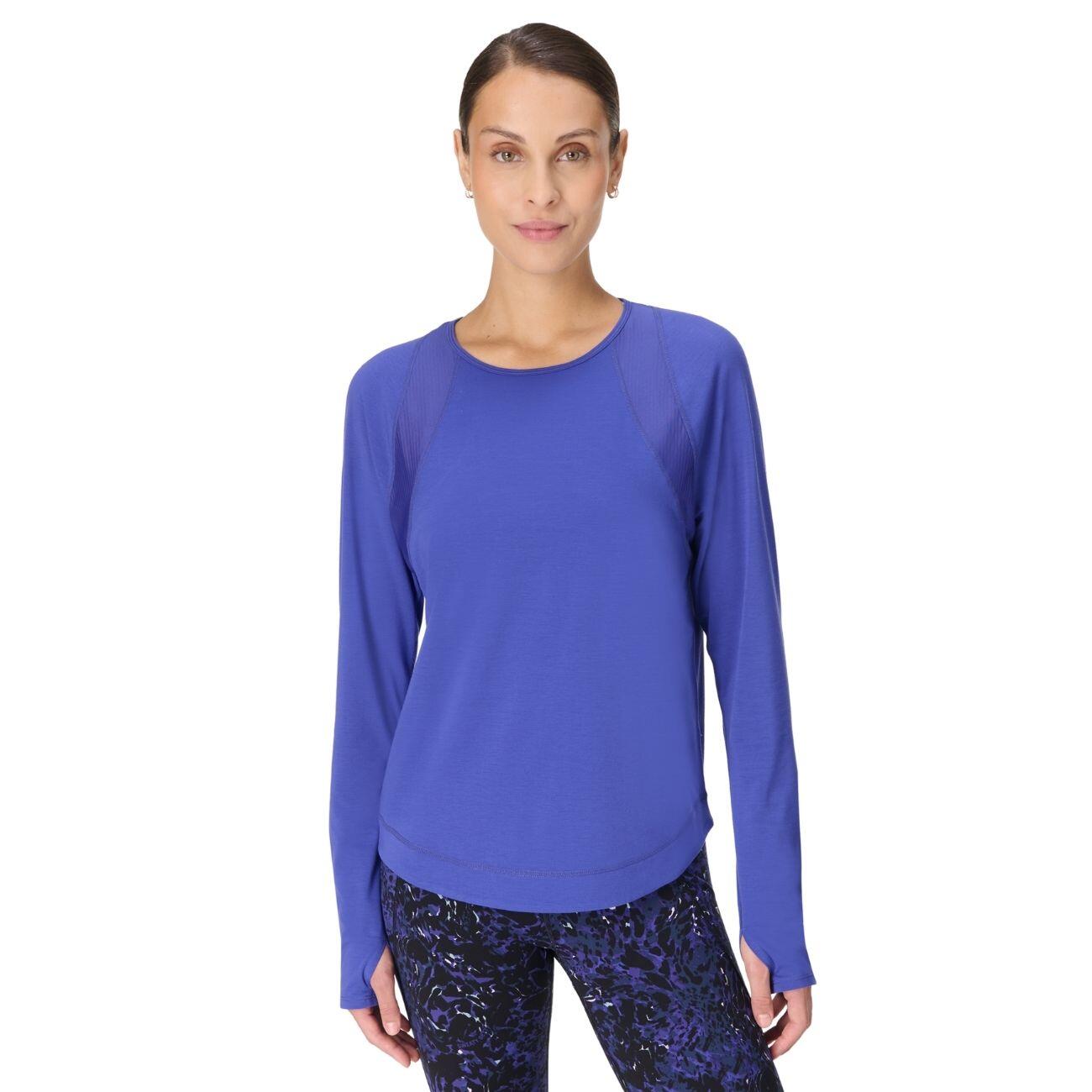 SWEATY BETTY Breathe Easy Mesh Long Sleeve Top  KONINGSBLAUW XL 7/7