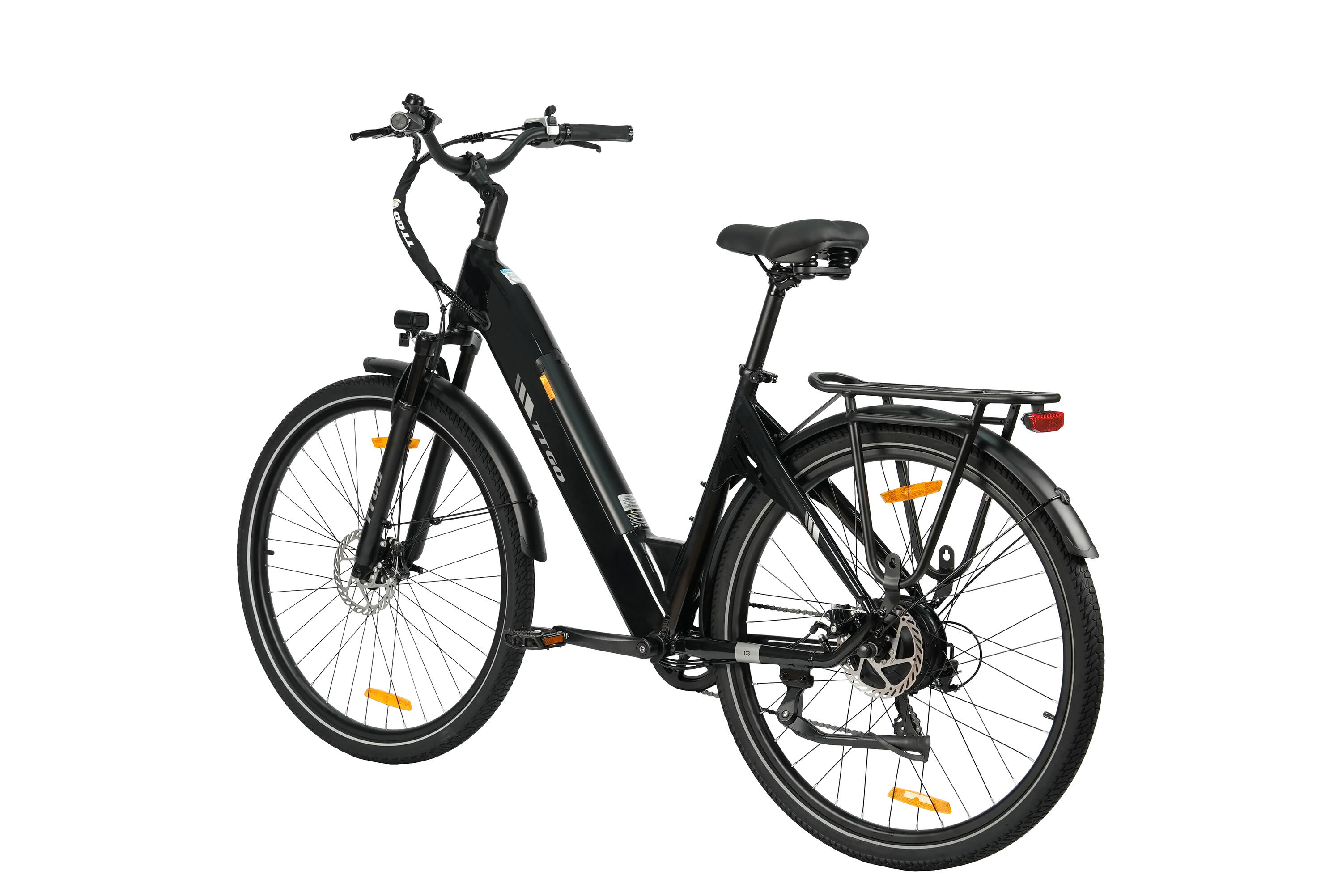 C3SE Bicicleta elétrica 28" 36V 250W 120km Shimano 7v cidade 4/6
