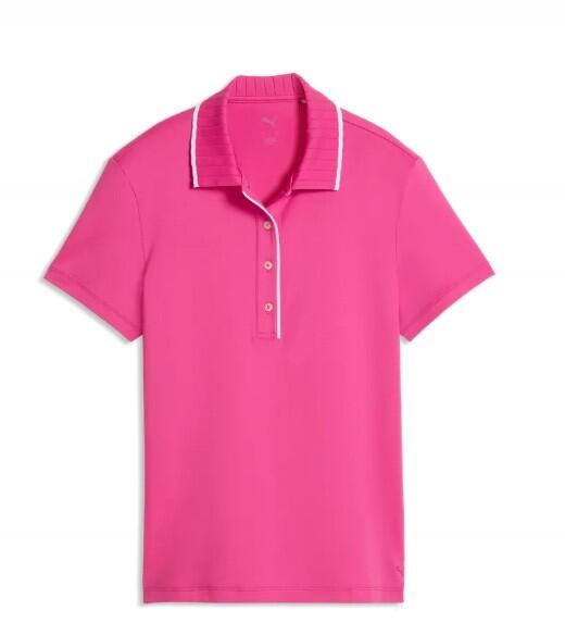 Polo de golf Puma Cloudspun Bridges SS pour femme, fuchsia 1/2