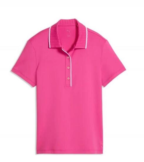 Polo de golf Puma Cloudspun Bridges SS pour femme, fuchsia