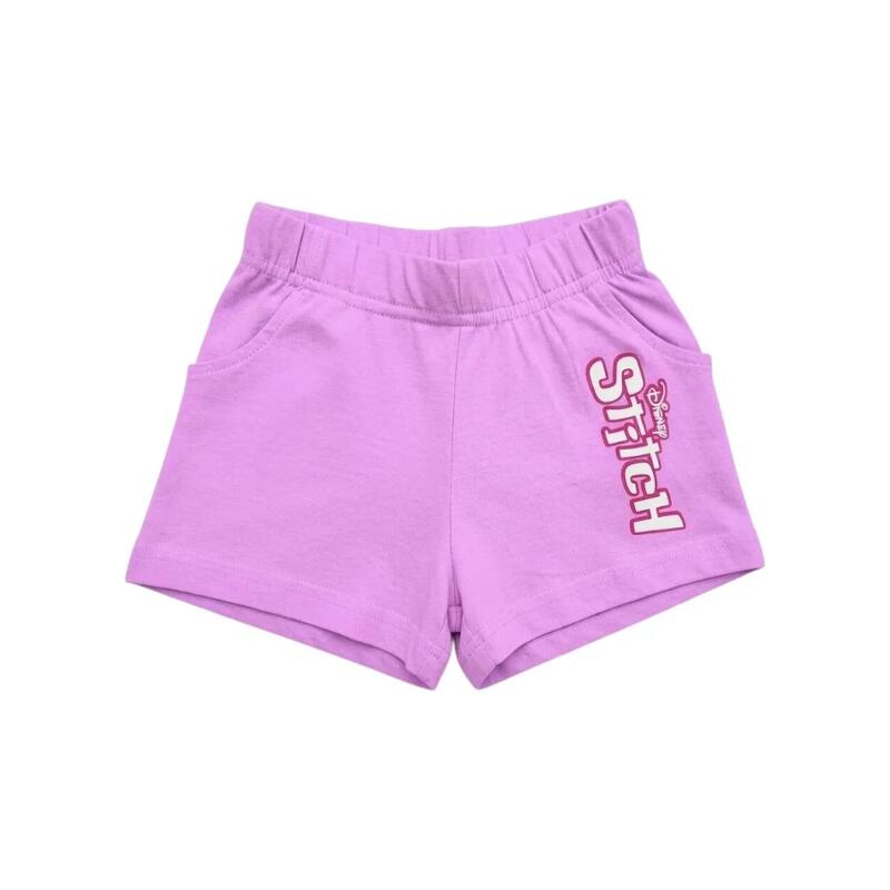 Set 2 piese pentru copii, mânecă scurtă, 100% bumbac, roz, Stitch