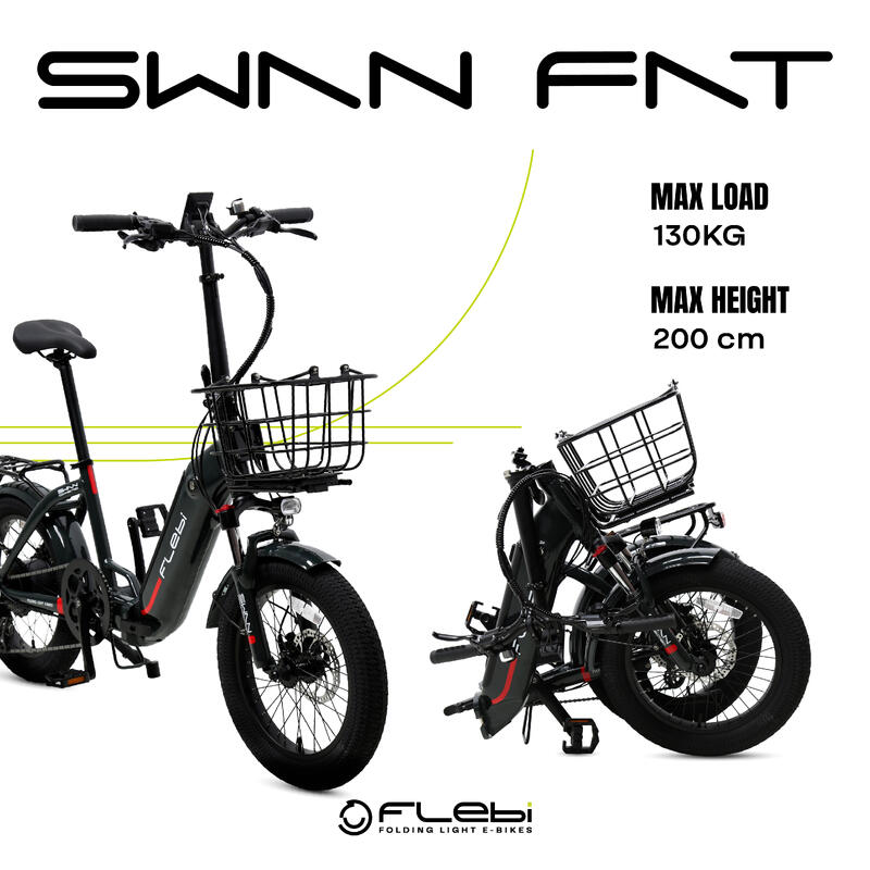 Swan Fat Albă | 18x 3.0” | Autonomie 70 km | Furcă cu suspensie