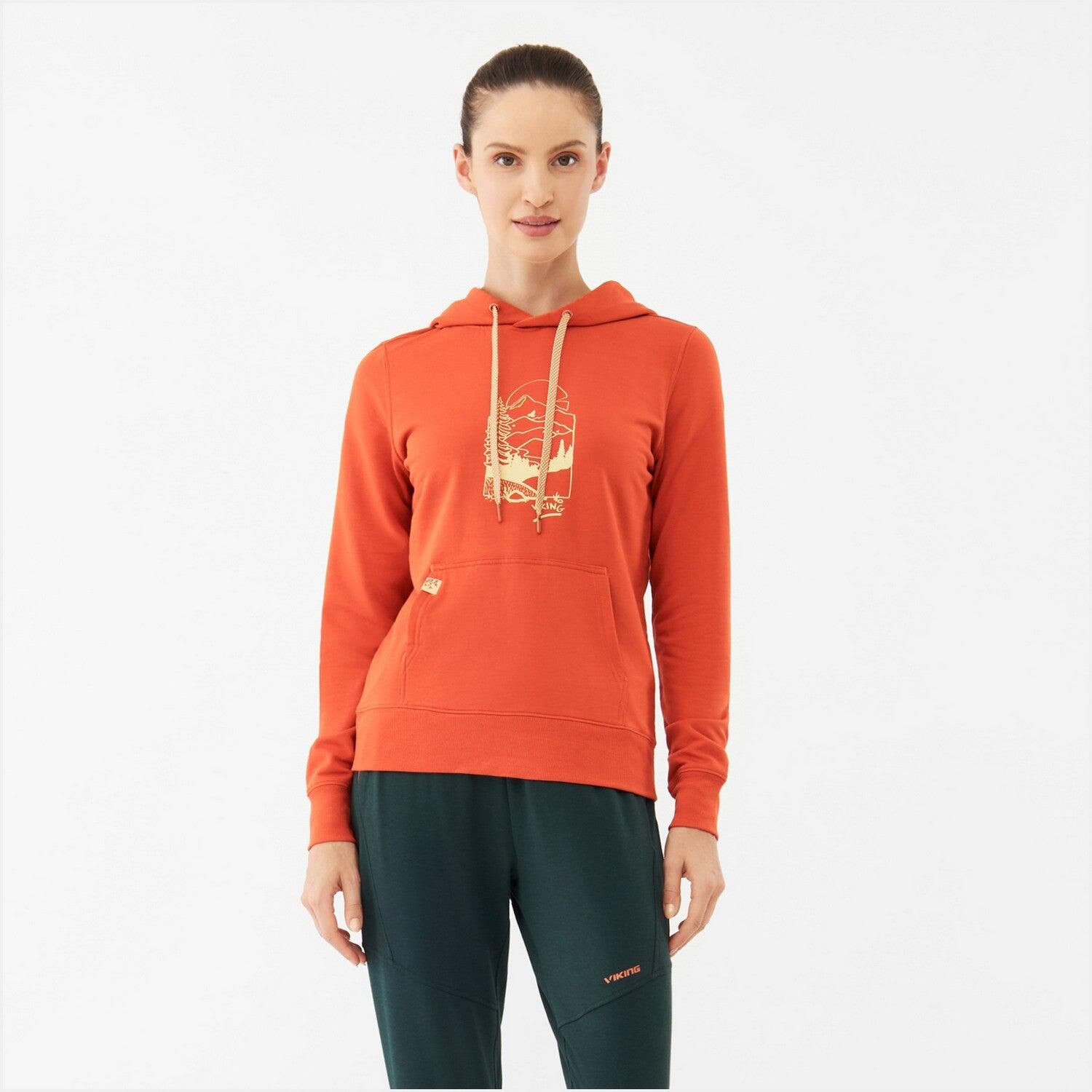 Sweat à Capuche en Bambou Viking "Panaka Lady" S Orange 2/7