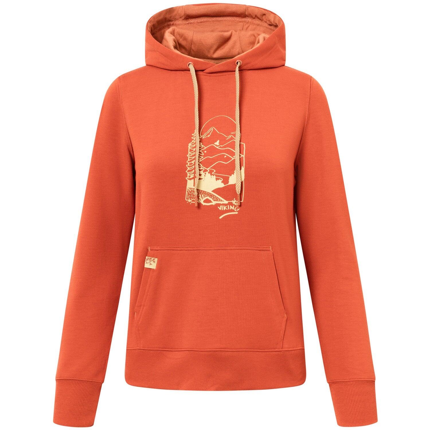 Sweat à Capuche en Bambou Viking "Panaka Lady" S Orange 1/7