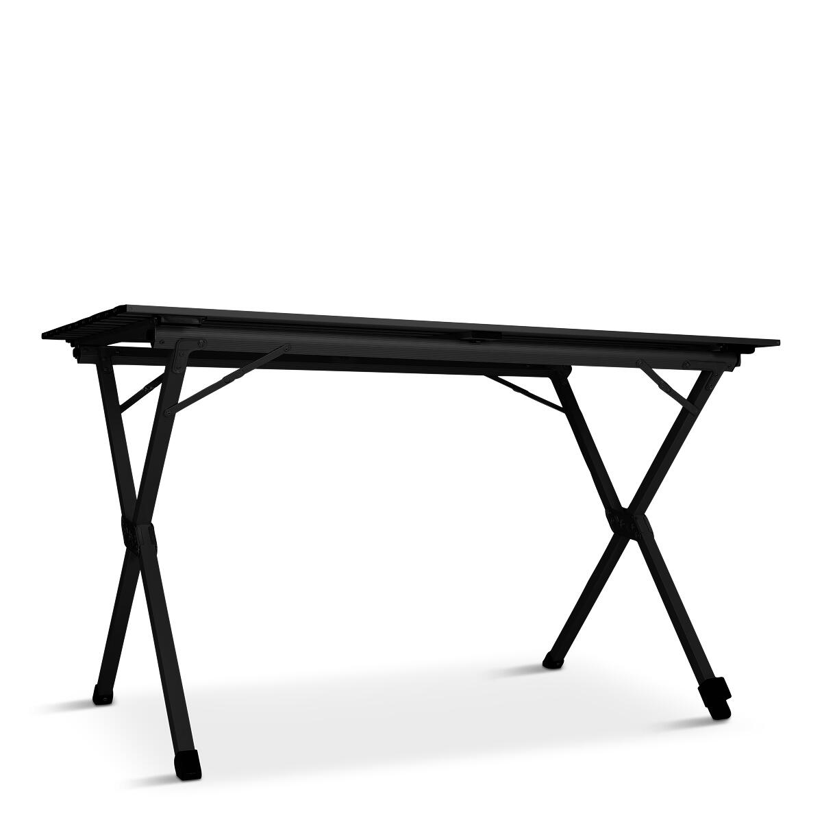 Table de camping - 120x70x70cm - leger avec cadre en aluminium - noir 3/6