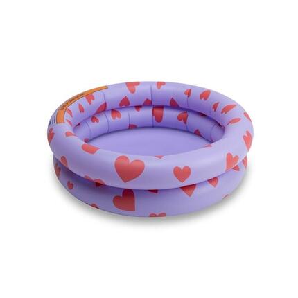 Swim Essentials Swimming Baby Pool 60 cm Purple with Hearts 60 x 15 cm