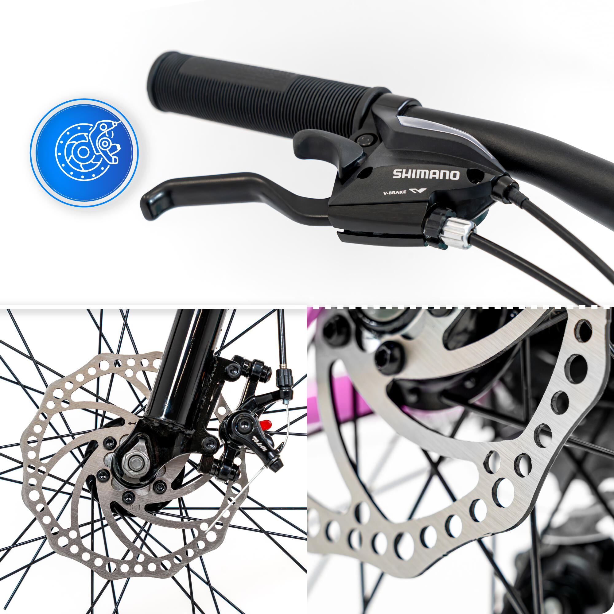 VTT 26" SHIMANO VOLTOURI BK07 suspension 21 vitesses freins à disque kit 5/8