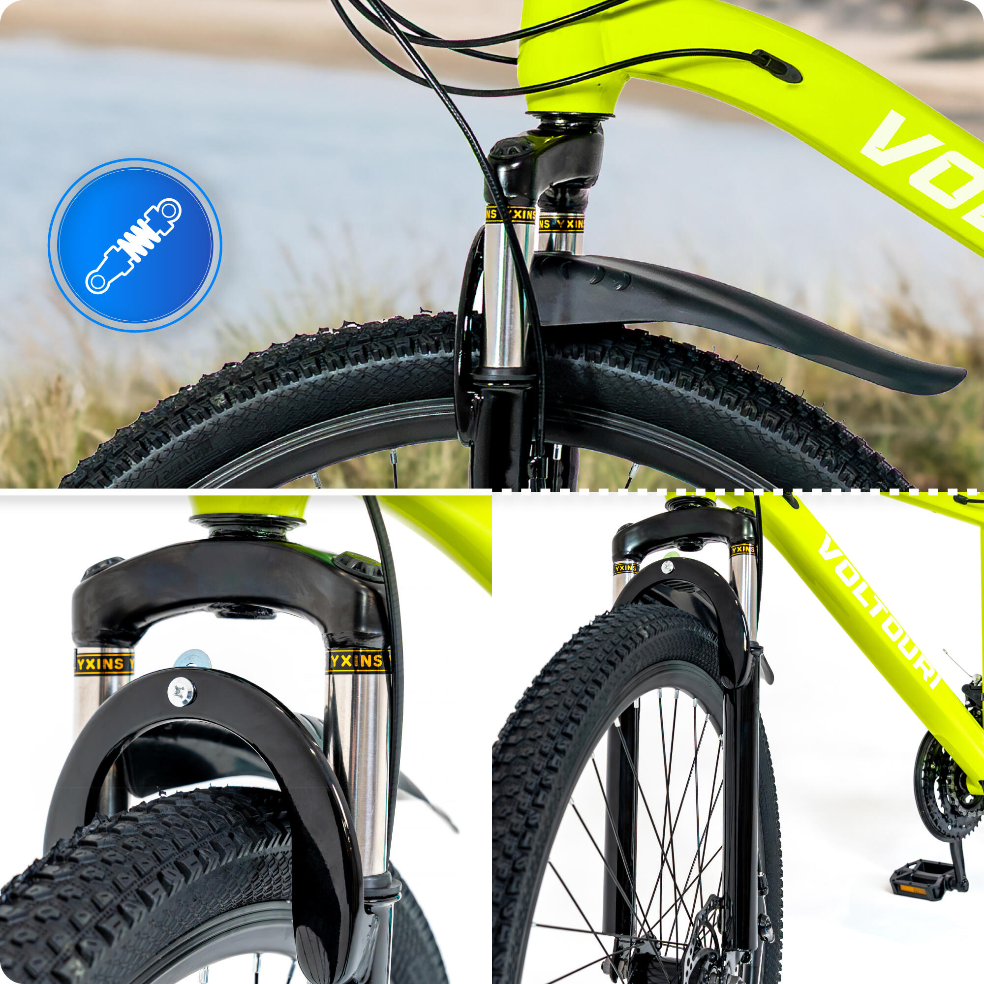 Mountainbike - VOLTOURI BK08 - 26 inch, vering, schijfremmen, 21 versnellingen 4/8