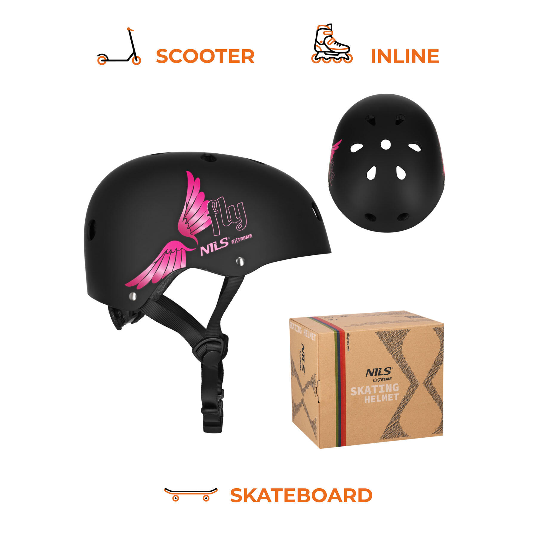 MTW001 FLY KASK RÓŻOWY L(58-61CM) NILS EXTREME 2/7