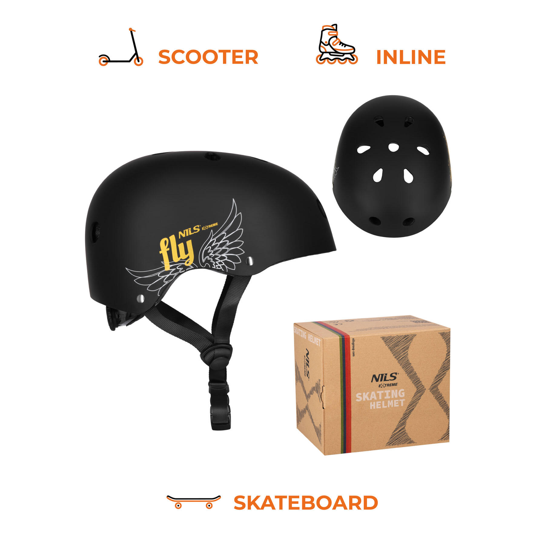 Skaterhelm für Inliner, Roller, Scooter NILS EXTREME MTW001 FLY 2/7