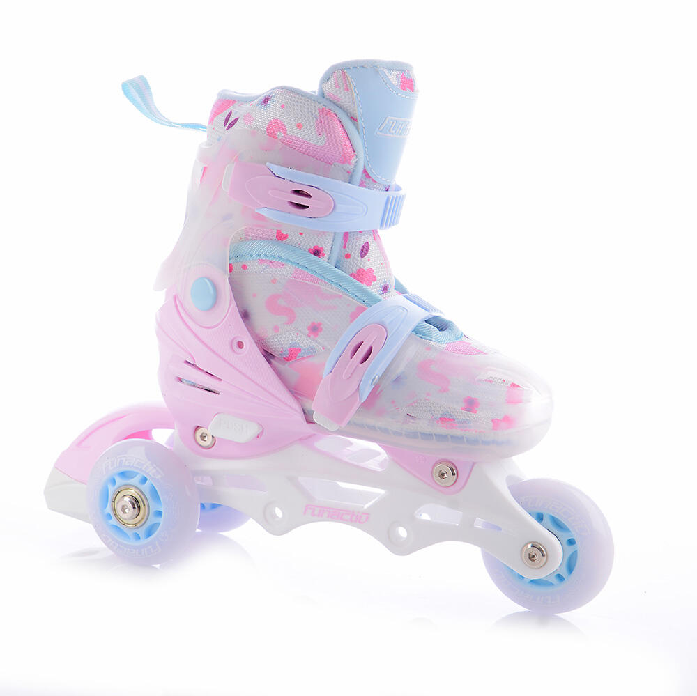 Patins - Patinage - Fille - Réglables 4 en 1, lame inox - ADAPT LED GIRL - Rose 5/7