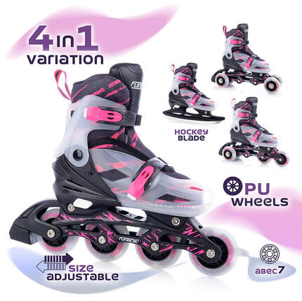 Łyżwy / Rolki / Wrotki dla dziewczynek FunActiv ADAPT 4in1 Girl