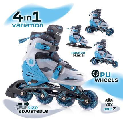 Łyżwy / Rolki / Wrotki dla dziewczynek FunActiv ADAPT LED 4in1 Girl
