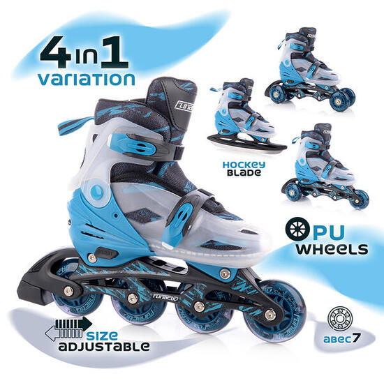 Łyżwy / Rolki / Wrotki dla dziewczynek FunActiv ADAPT LED 4in1 Girl