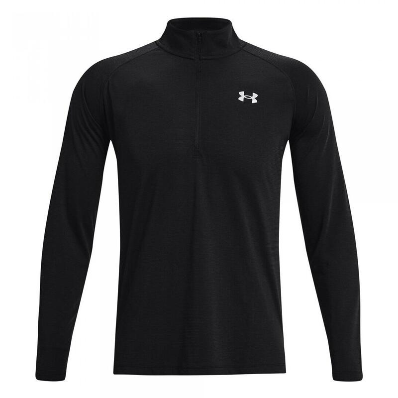 Tricou pentru sport, cu maneci scurte Ua Streaker Half Zip - negru barbati