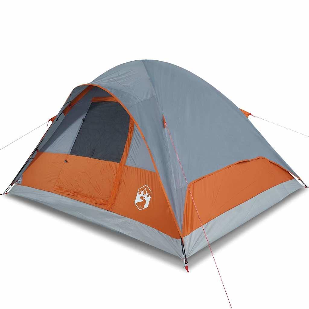 VidaXL Kuppelzelt 6-Personen wasserdicht orange 2/7