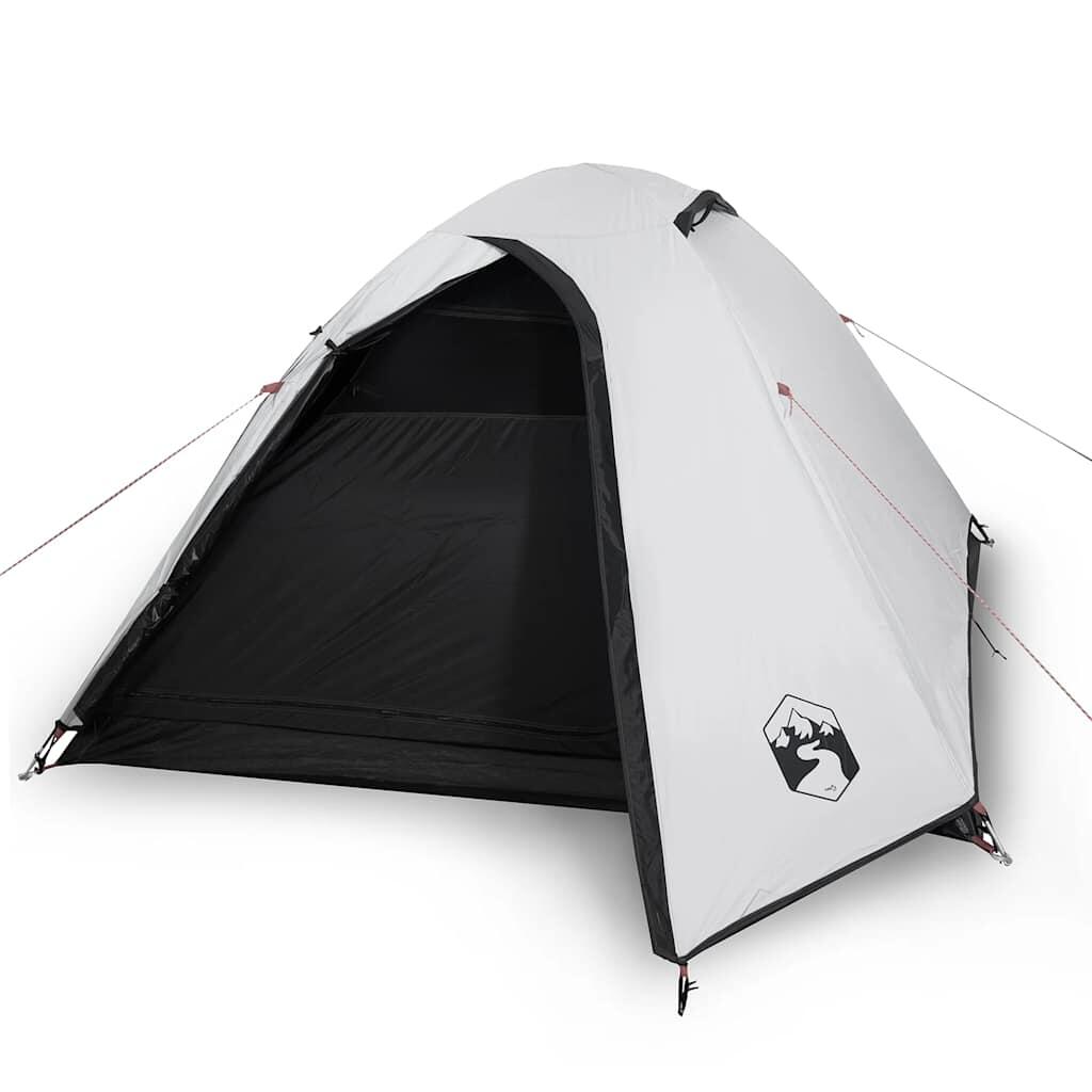 Tente dôme VidaXL 2 personnes tissu imperméable obscurcissant blanc 2/7
