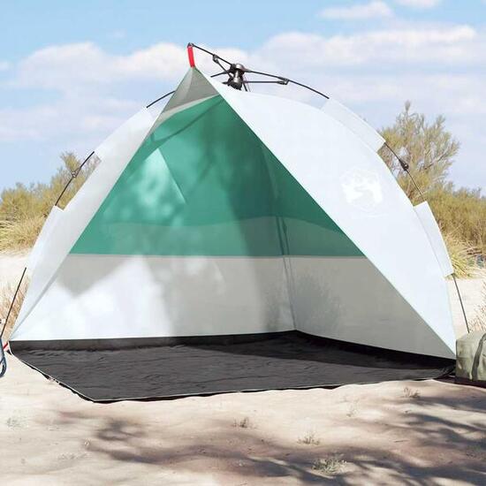 VidaXL namiot plażowy wodoodporny z szybkim rozkładaniem 205x200 cm zielony