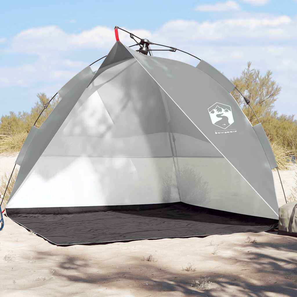 VidaXL Wasserdichtes Strandzelt mit schnellem Trennen in Grau 1/7