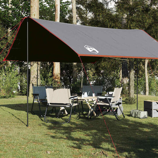 Vidaxl Toile de Camping Étanche 430x380x210 cm Gris et Orange