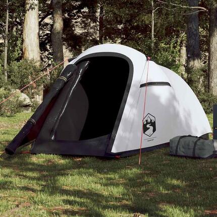VidaXL Tunnel Tent 2-Persoons Waterdichte Verduisteringstent Wit