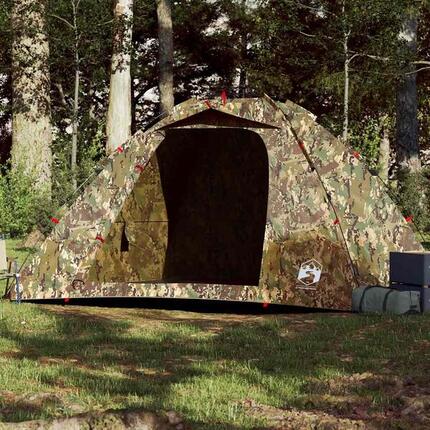 Tente VidaXL camouflage 4 personnes ouverture rapide