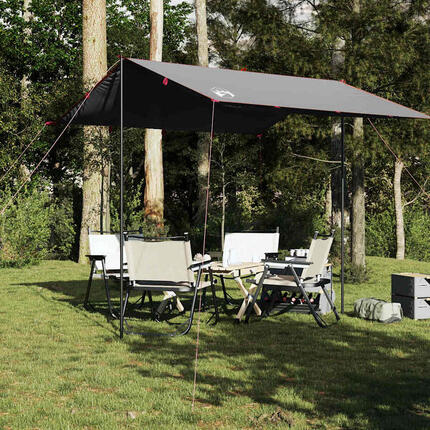 VidaXL Auvent de camping étanche 300x294 cm gris et orange