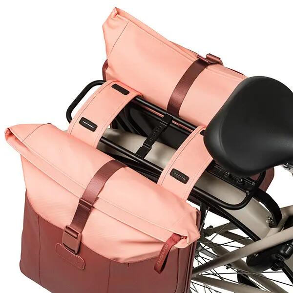 Generisch Double sacoche de vélo (fleur rouge Generisch Double sacoche de vélo (fleur rouge