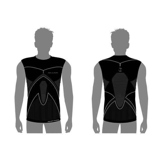 Débardeur thermique carbon Massi Evolution M/C