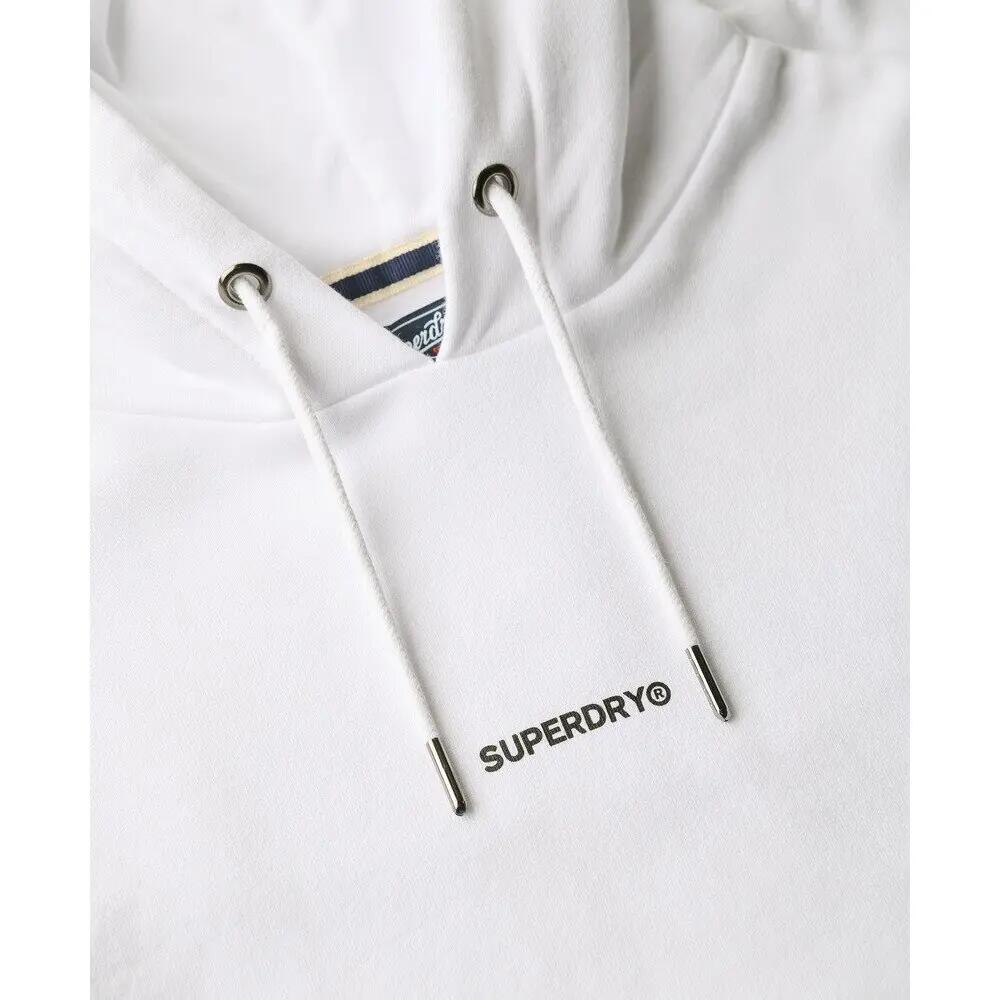 Sudadera con Capucha Blanca para Hombre Superdry Plain Hood 6/6