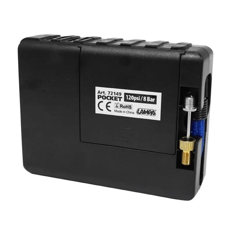 Compresseur de poche universel avec torche LED 8 bar (8 piles AA) P2R 4/4