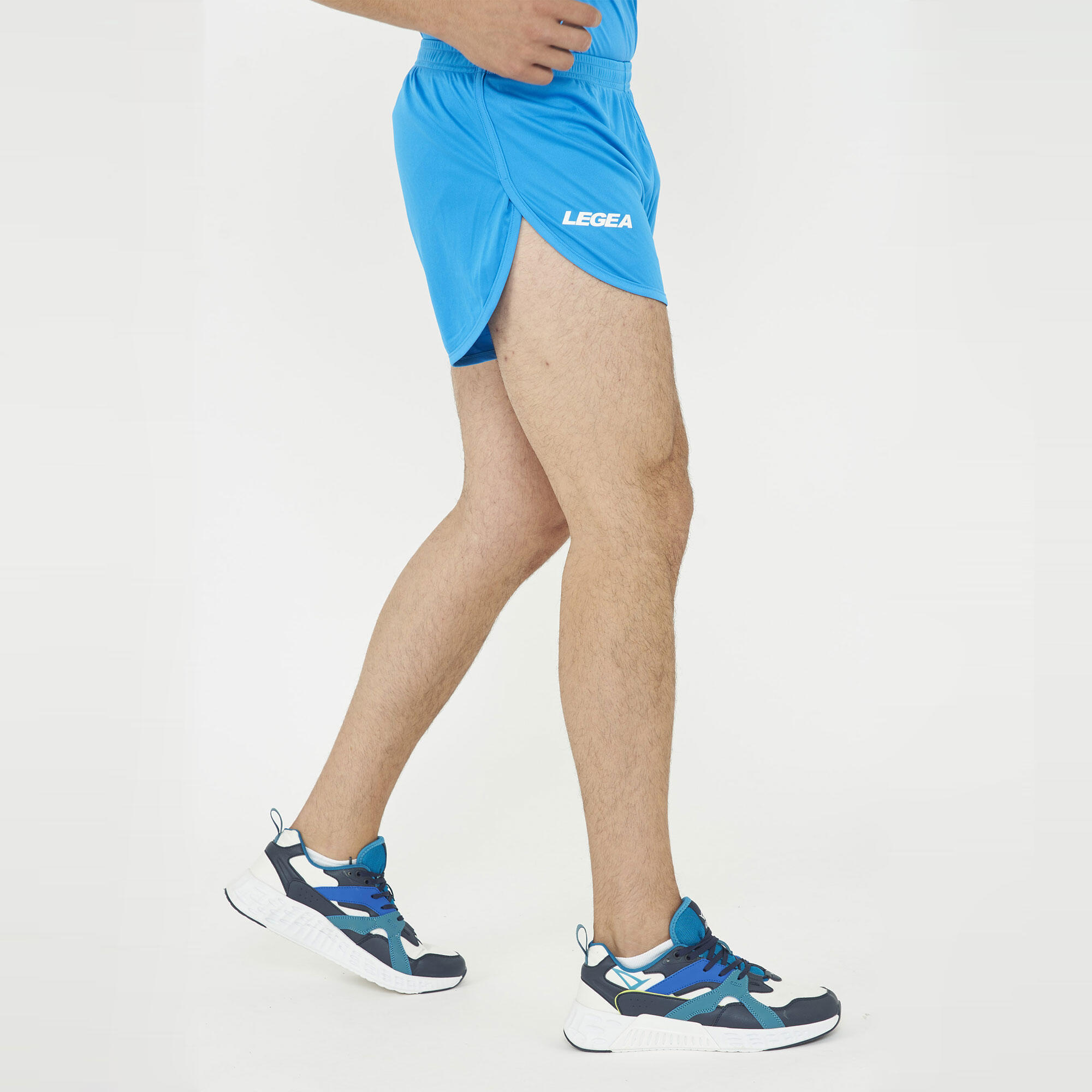 Shorts de course en polyester 100 % bleu fluo 4/5