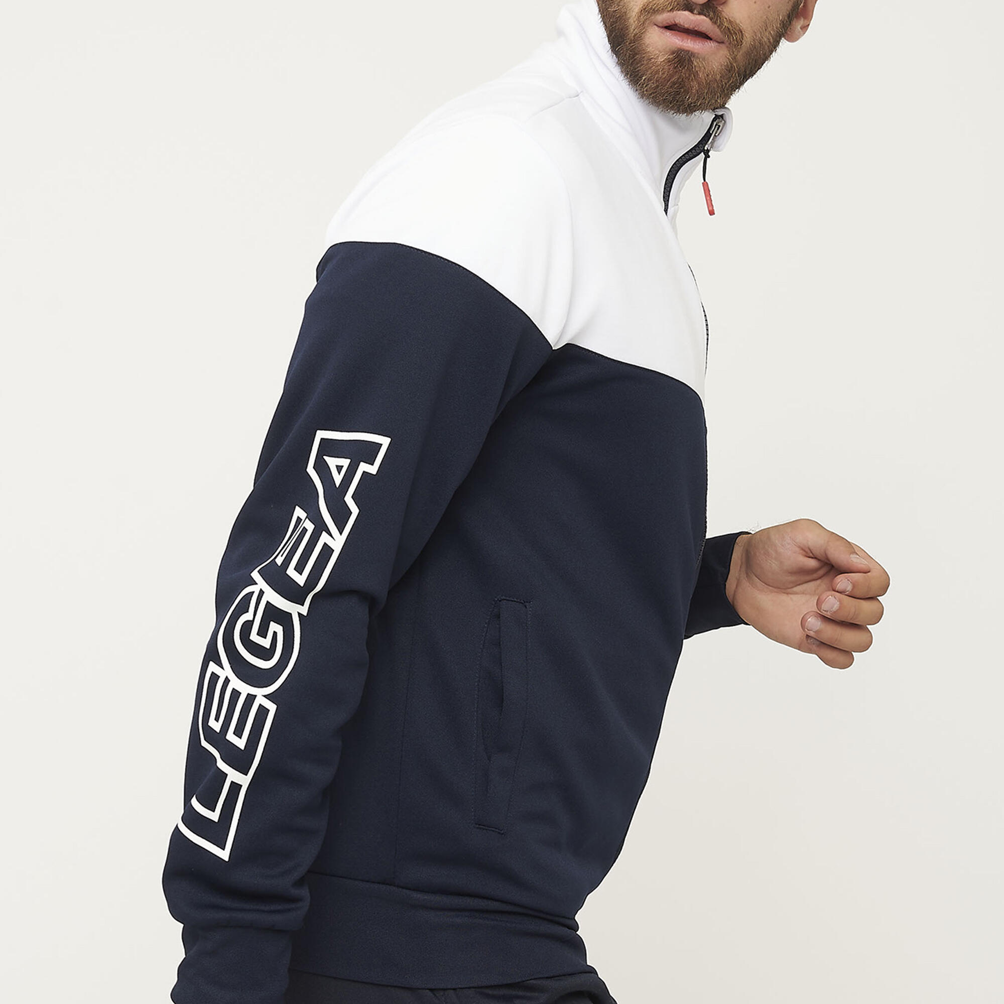 Chaqueta Ontario Senior para Running y Actividades al Aire Libre Azul-Blanco 5/7
