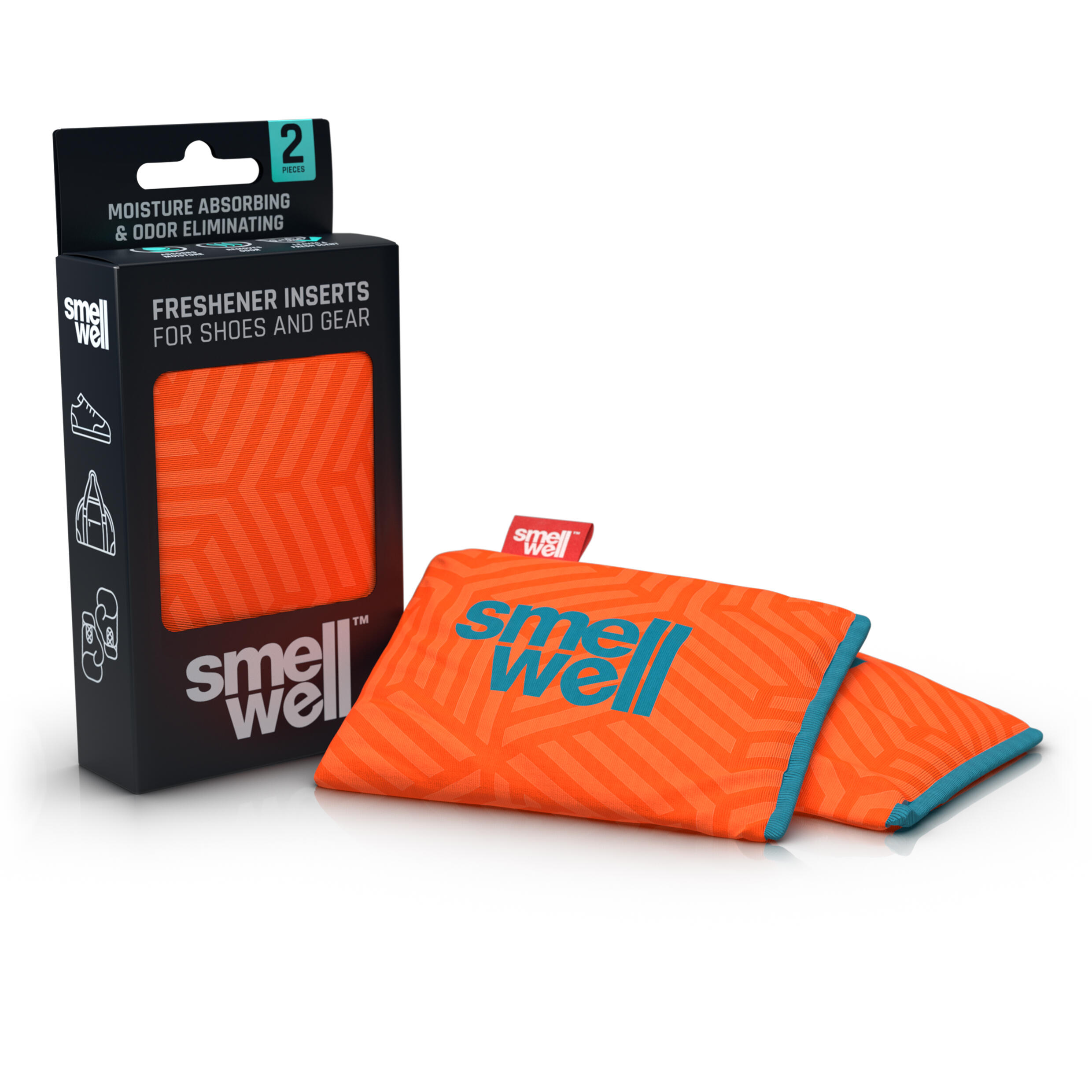 SmellWell Active Geometric Orange - Inserts désodorisants 3-en-1, lot de 2 3/7