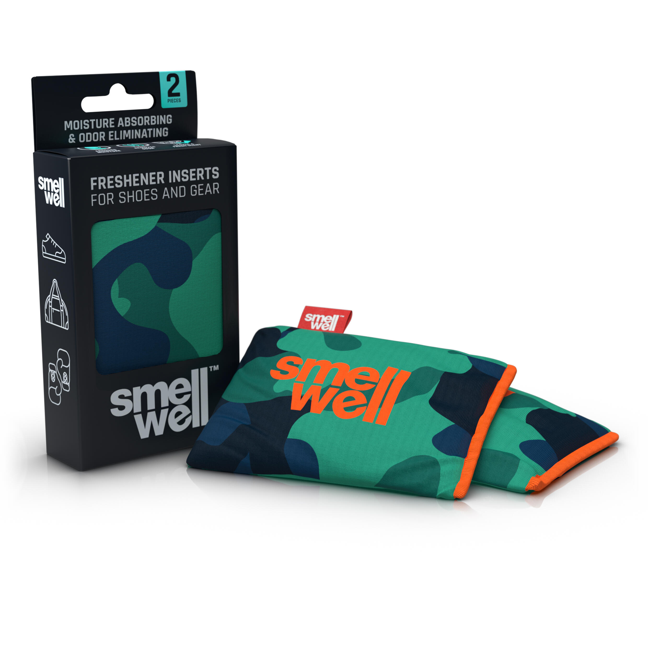 SmellWell Active Camo Green - Inserts désodorisants réutilisables, lot de 2 3/7