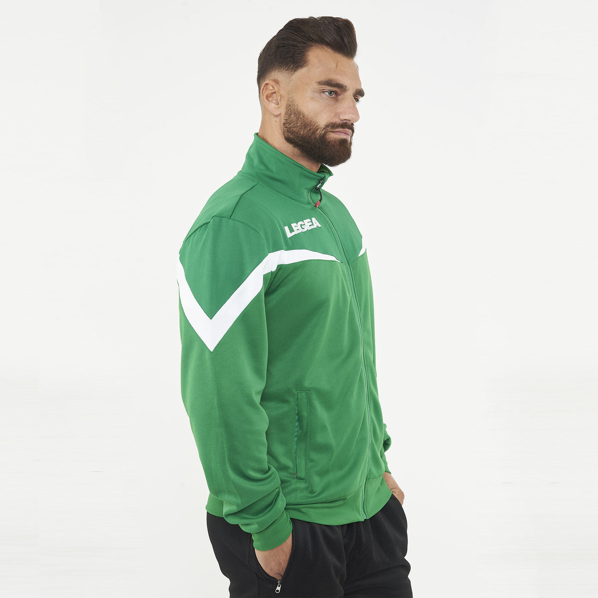 Veste Homme Running Salvador Vert-Blanc 5/7