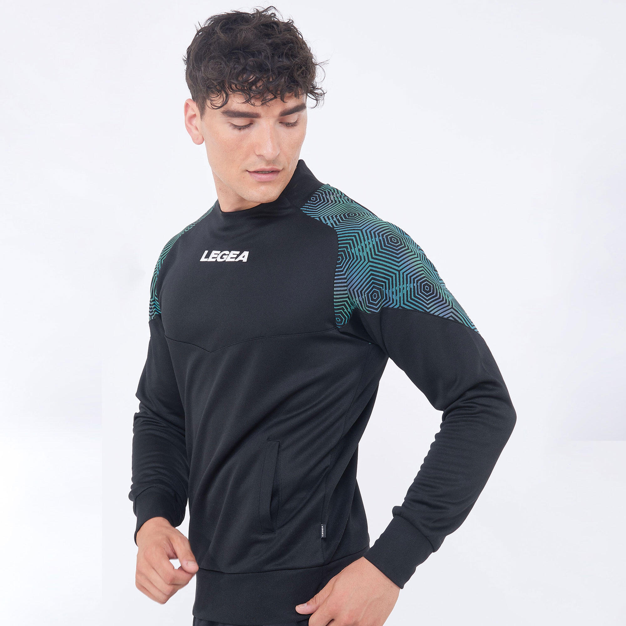 Femme Course Veste Légère avec Capuche Noir-Vert Tiffany 5/6