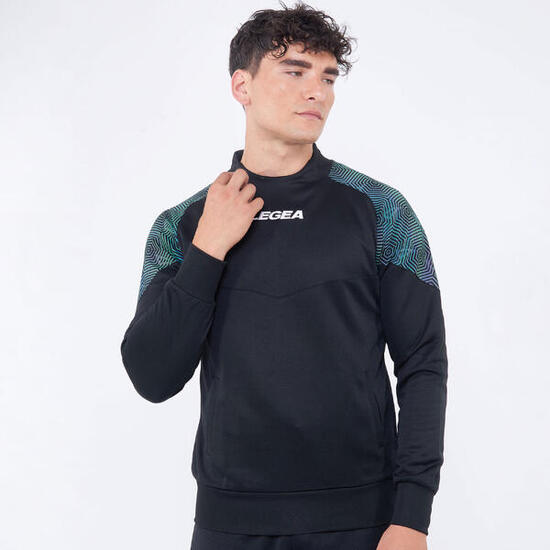 Femme Course Veste Légère avec Capuche Noir-Vert Tiffany