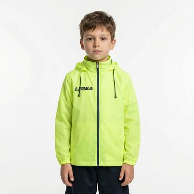 Regenjas met ritssluiting fluo geel junior