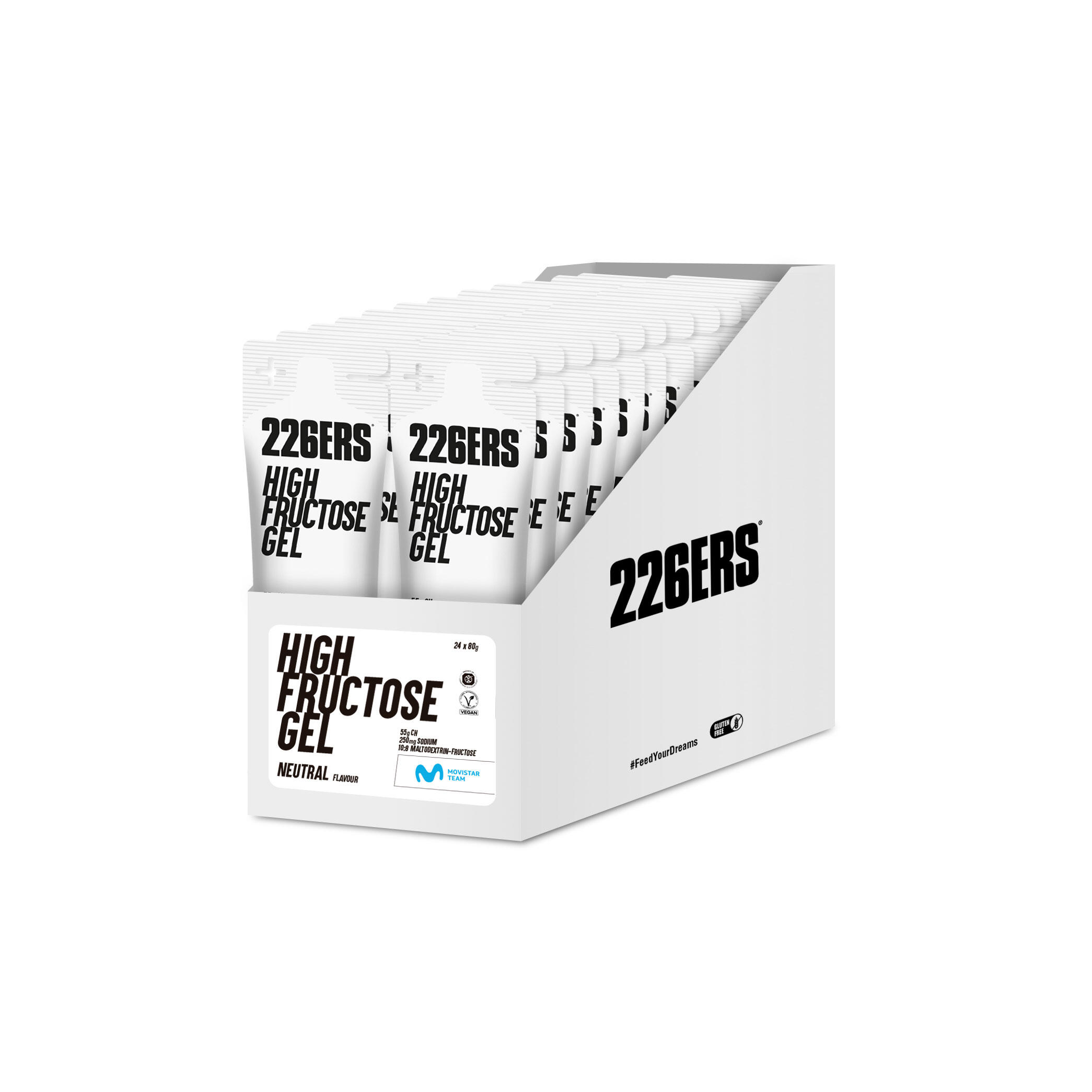 Żel HIGH FRUCTOSE GEL 226ERS - żel wysoko węglowodanowy z sodem 80g - neutralny 3/6
