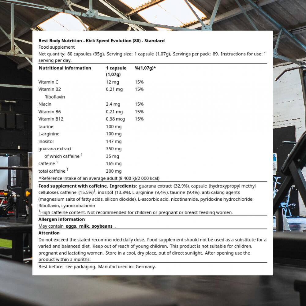 Best Body Nutrition Kick Speed Evolution (80) Standard - Pré-entraînement 3/3