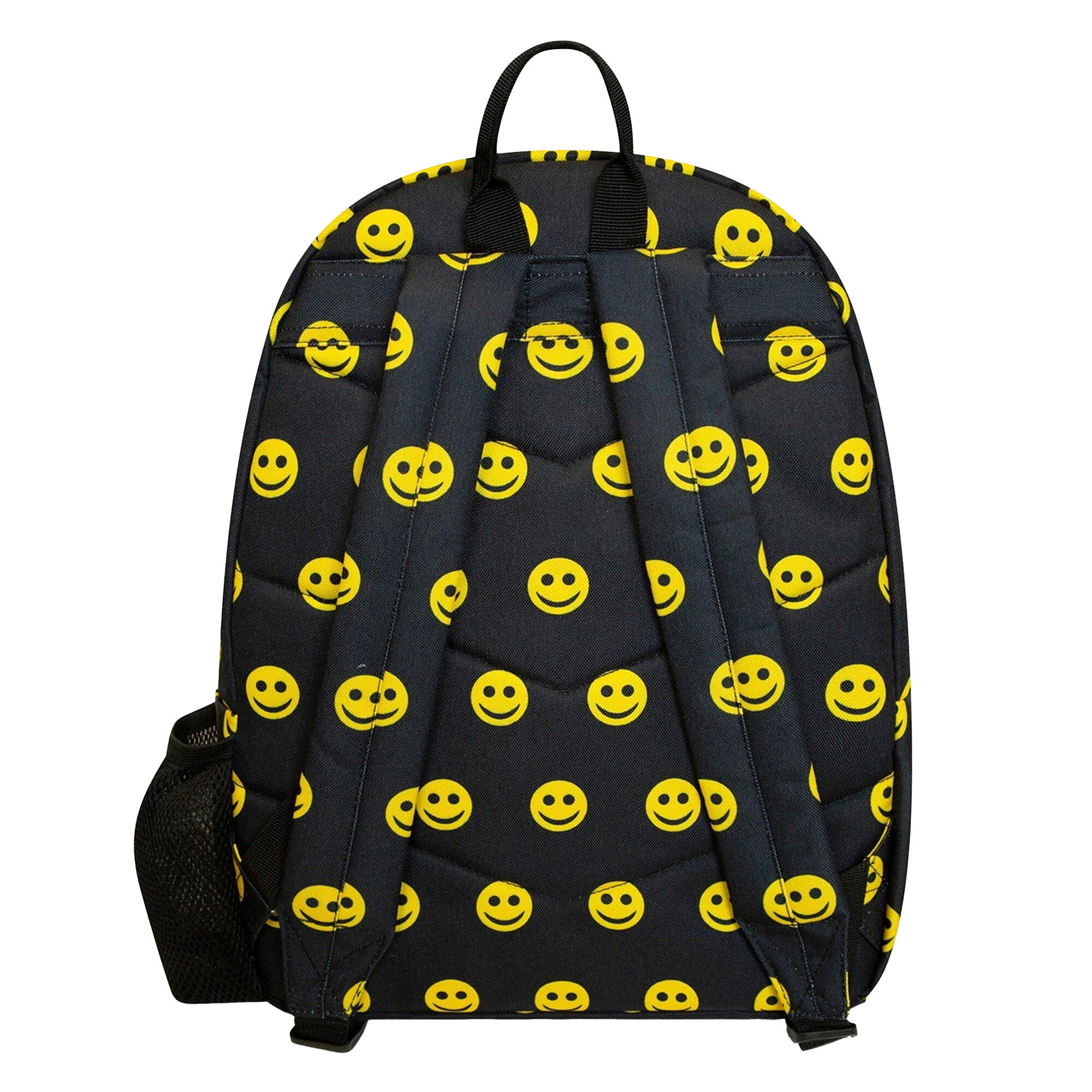 Hype - Unisex Rucksack Schwarz Gelb Smiley Laptopfach Gepolstert 2/4