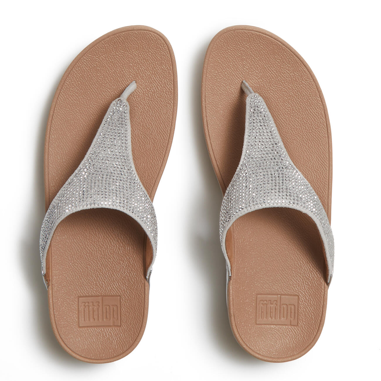 FITFLOP FitFlop Lulu Dames Teenslipper - Zilver - Met Glitters en Sierstenen 5/7