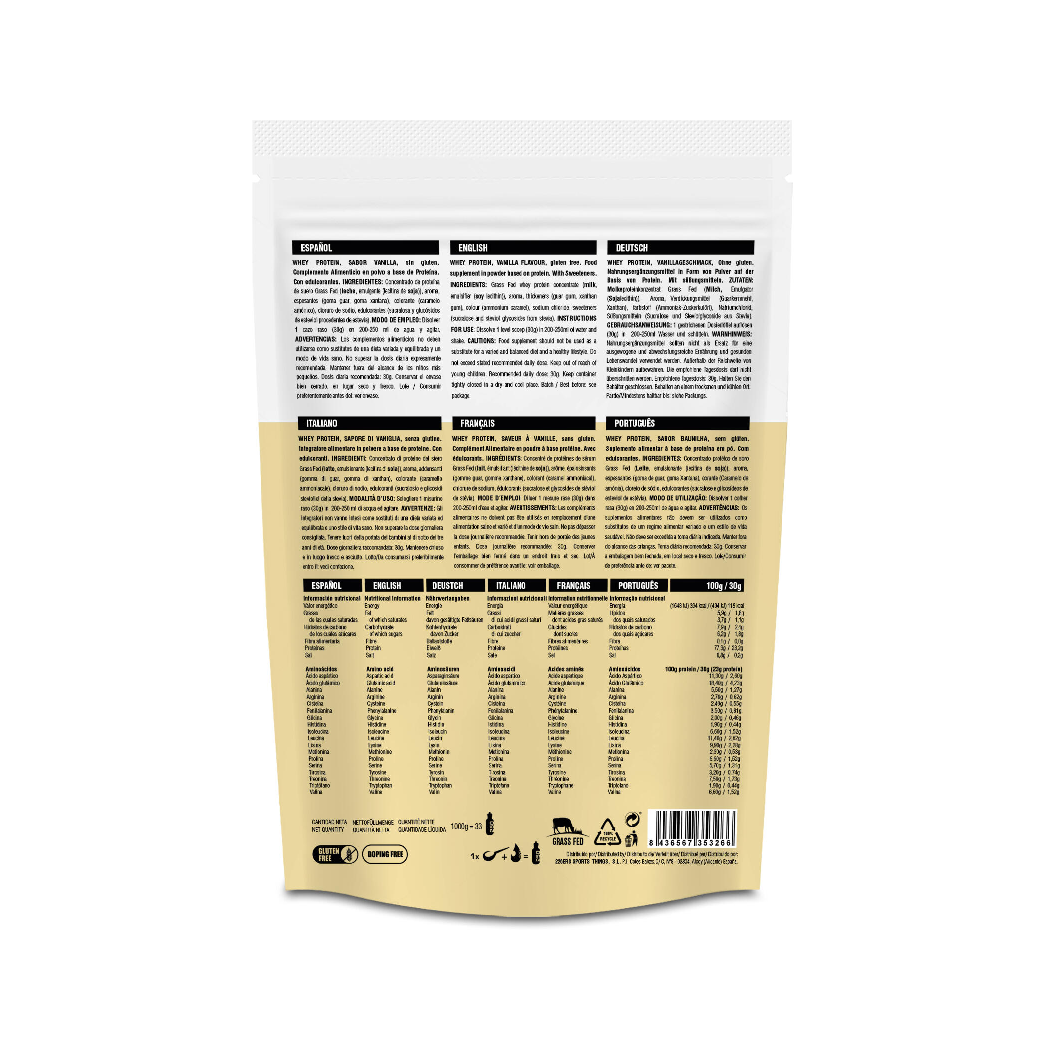 Suplemento alimentar – Whey protein – Stevia – pó 2/6