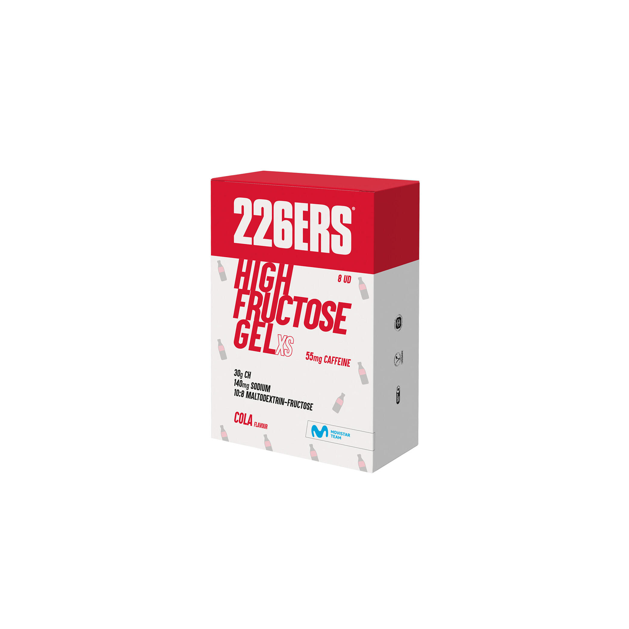 BOX 8 HIGH FRUCTOSE GEL XS 44g - Gel Energético con fructosa 3/4