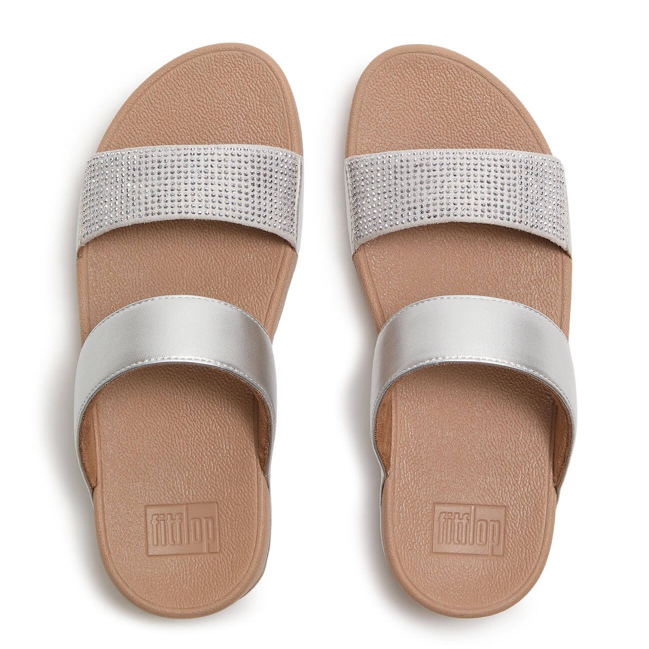 FITFLOP FitFlop Lulu Dames Slide - Zilver - Met Glitters en Sierstenen  ZILVER 5/7