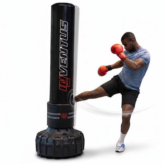 Sac de Frappe sur Pied 185 cm - Poteau Boxe Adulte Noir