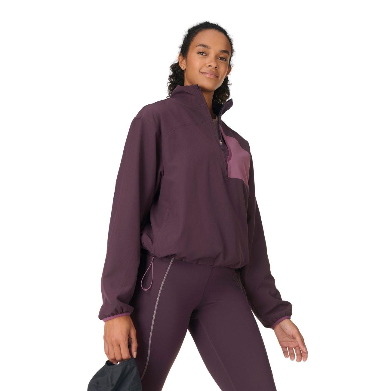 SWEATY BETTY Warm-Up Performance Fleece Halfzip  AUBERGINEPAARS L 5/7